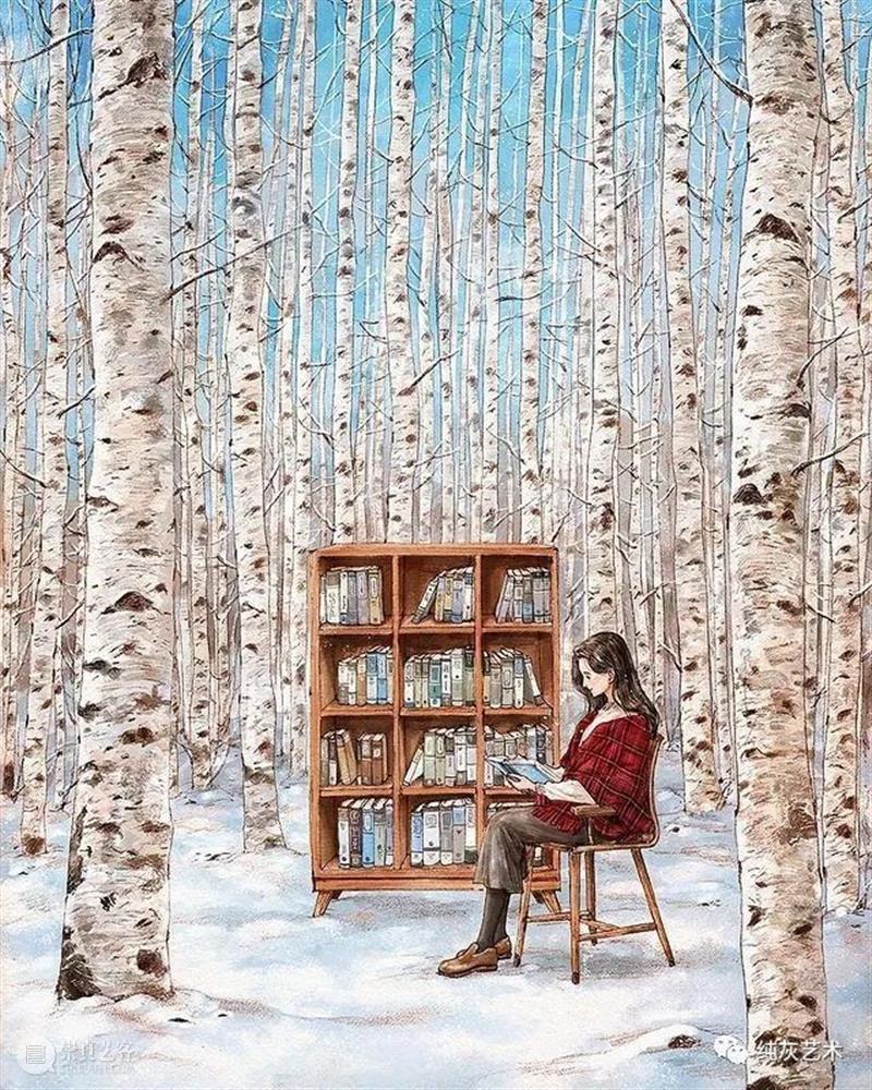 愿做画中的森系女孩 女孩 画中 森系 韩国 插画家 aeppol 森林 系列 生活 主人公 崇真艺客
