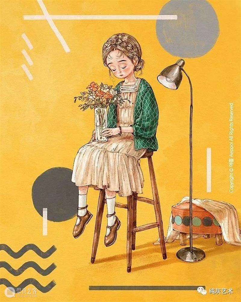 愿做画中的森系女孩 女孩 画中 森系 韩国 插画家 aeppol 森林 系列 生活 主人公 崇真艺客