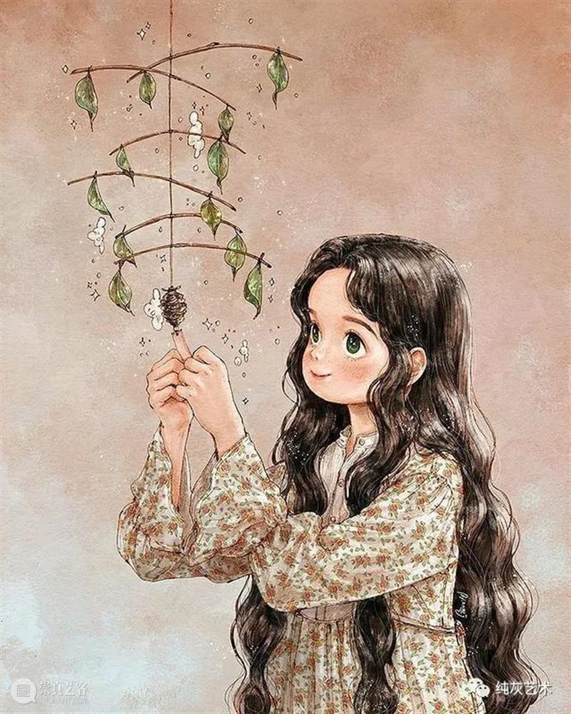 愿做画中的森系女孩 女孩 画中 森系 韩国 插画家 aeppol 森林 系列 生活 主人公 崇真艺客