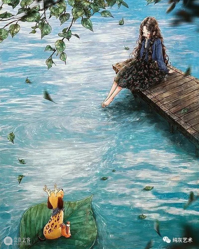 愿做画中的森系女孩 女孩 画中 森系 韩国 插画家 aeppol 森林 系列 生活 主人公 崇真艺客