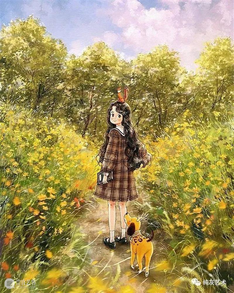 愿做画中的森系女孩 女孩 画中 森系 韩国 插画家 aeppol 森林 系列 生活 主人公 崇真艺客