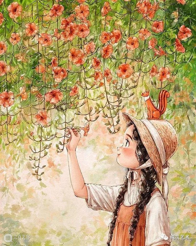 愿做画中的森系女孩 女孩 画中 森系 韩国 插画家 aeppol 森林 系列 生活 主人公 崇真艺客