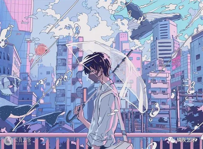 粉蓝色的回忆 蓝色 回忆 插画师 画面 气泡 海底 梦幻 场景 动漫 模样 崇真艺客