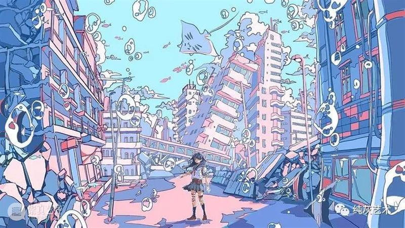 粉蓝色的回忆 蓝色 回忆 插画师 画面 气泡 海底 梦幻 场景 动漫 模样 崇真艺客