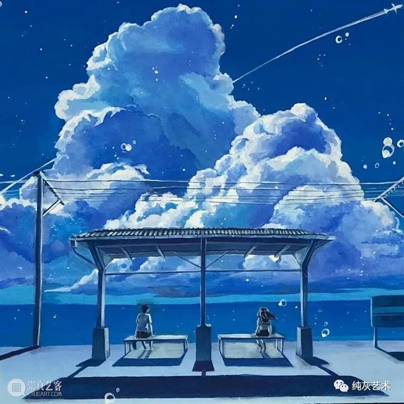 粉蓝色的回忆 蓝色 回忆 插画师 画面 气泡 海底 梦幻 场景 动漫 模样 崇真艺客