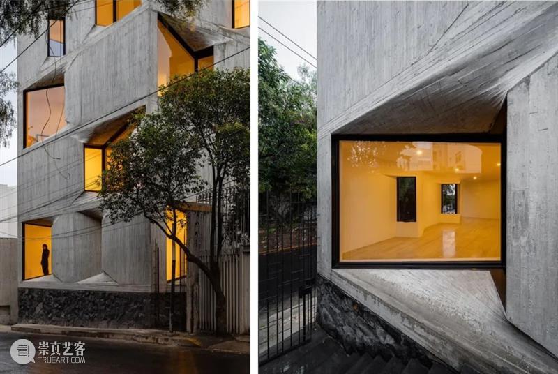 陷入混凝土的窗，‘孔洞’公寓 / YOUNG & AYATA + Michan Architecture Architecture 公寓 孔洞 混凝土 项目 墨西哥城 City 住宅 卧室 停车场 崇真艺客
