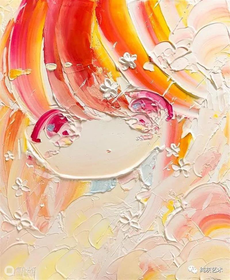 卡哇伊女孩头像 头像 女孩 日本 画师 小田望楓 刮刀 丙烯 人物画 画面 色彩 崇真艺客