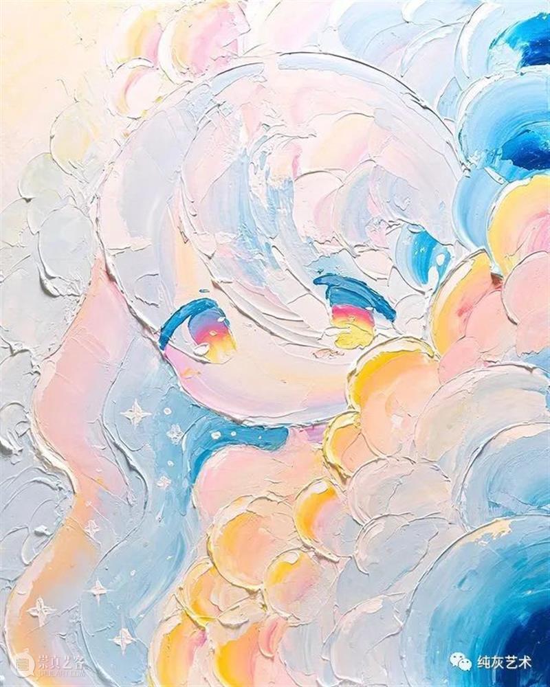 卡哇伊女孩头像 头像 女孩 日本 画师 小田望楓 刮刀 丙烯 人物画 画面 色彩 崇真艺客