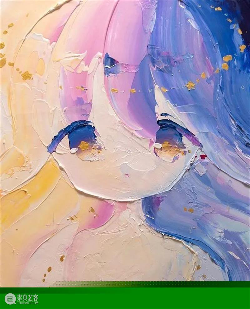 卡哇伊女孩头像 头像 女孩 日本 画师 小田望楓 刮刀 丙烯 人物画 画面 色彩 崇真艺客