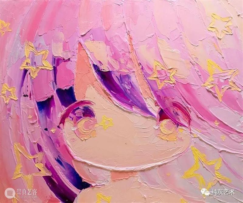 卡哇伊女孩头像 头像 女孩 日本 画师 小田望楓 刮刀 丙烯 人物画 画面 色彩 崇真艺客