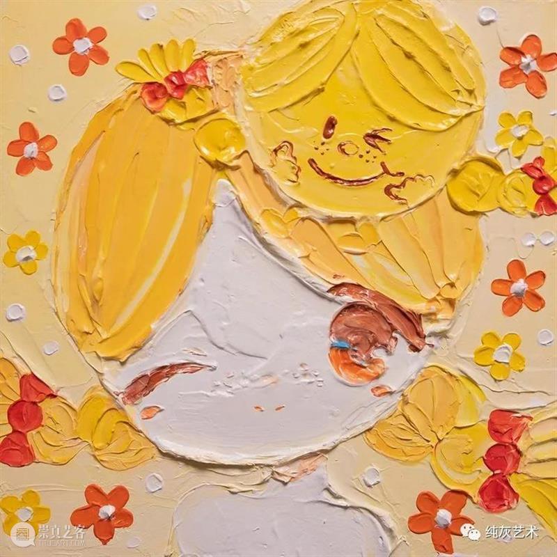 卡哇伊女孩头像 头像 女孩 日本 画师 小田望楓 刮刀 丙烯 人物画 画面 色彩 崇真艺客