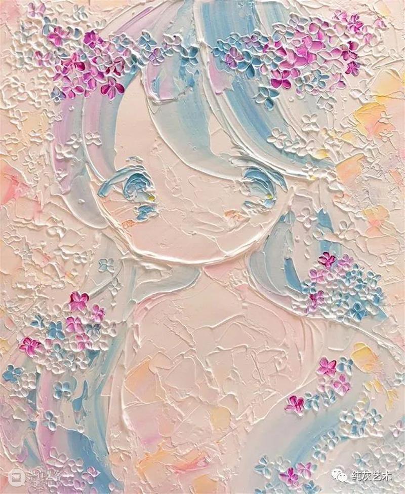卡哇伊女孩头像 头像 女孩 日本 画师 小田望楓 刮刀 丙烯 人物画 画面 色彩 崇真艺客