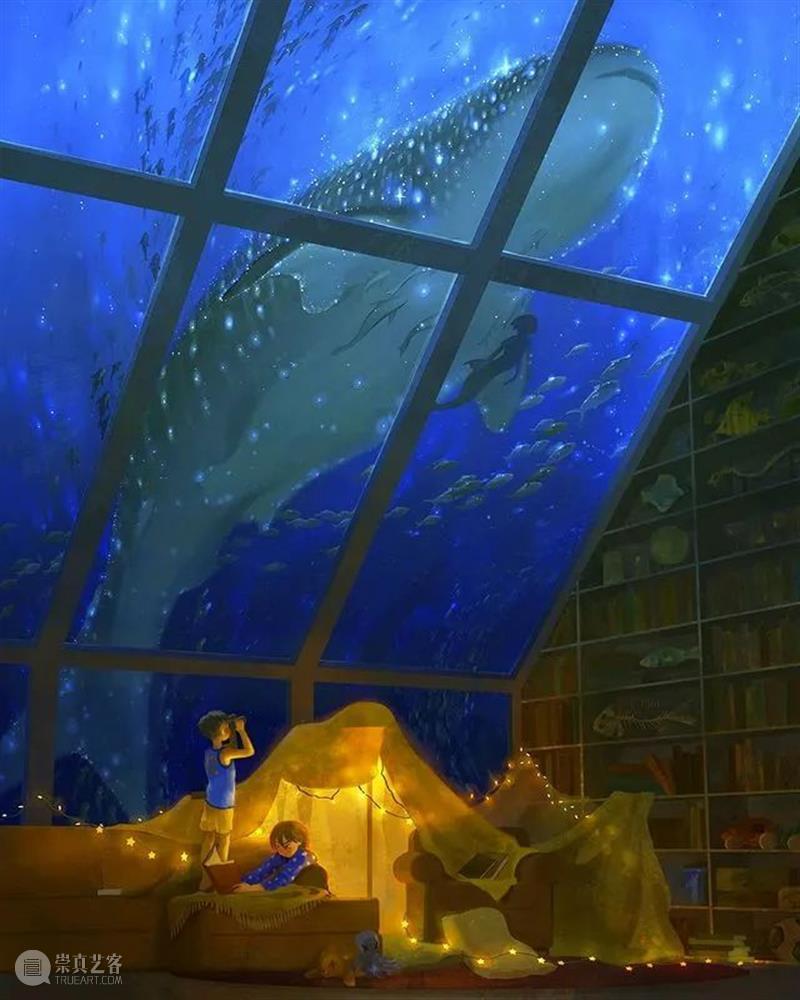 梦幻光亮的世界里  纯灰艺术 世界 数字 插画家 视觉 艺术家 背景 画家 Devin Elle Kurtz 崇真艺客