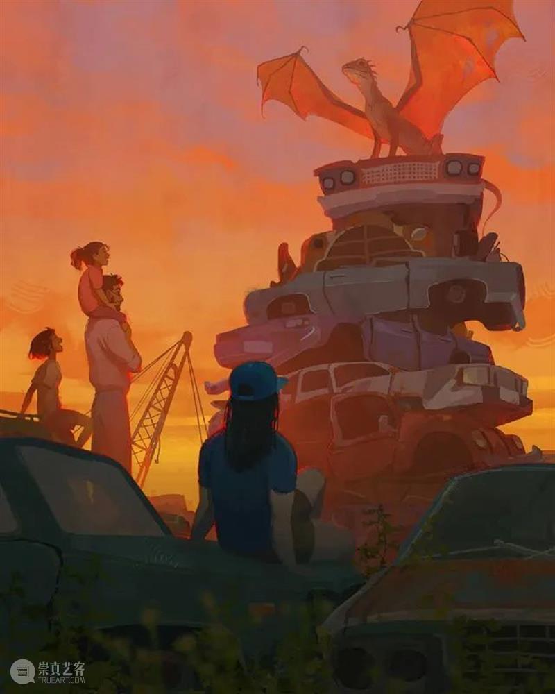 梦幻光亮的世界里  纯灰艺术 世界 数字 插画家 视觉 艺术家 背景 画家 Devin Elle Kurtz 崇真艺客