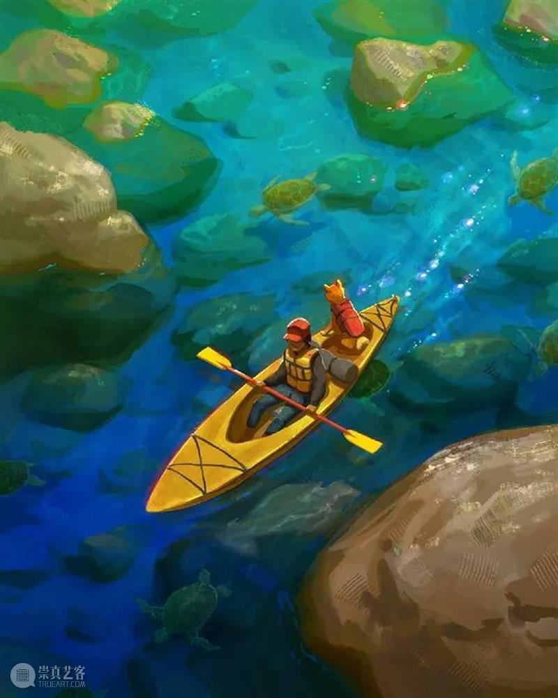梦幻光亮的世界里  纯灰艺术 世界 数字 插画家 视觉 艺术家 背景 画家 Devin Elle Kurtz 崇真艺客