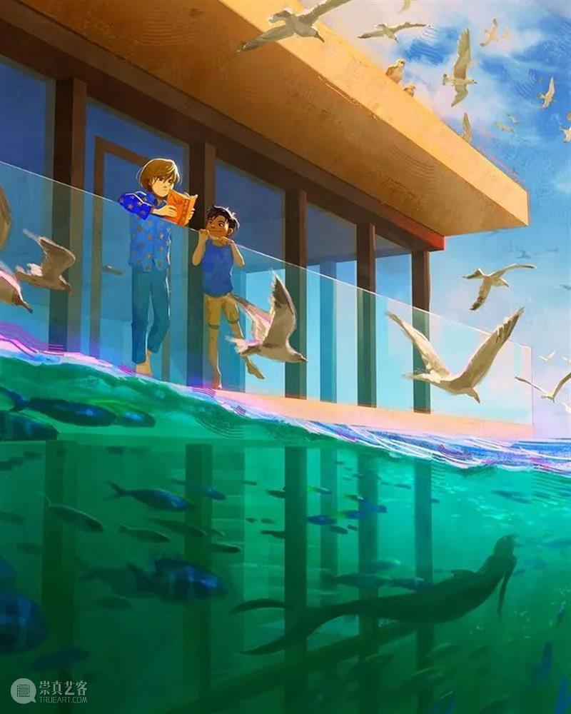 梦幻光亮的世界里  纯灰艺术 世界 数字 插画家 视觉 艺术家 背景 画家 Devin Elle Kurtz 崇真艺客