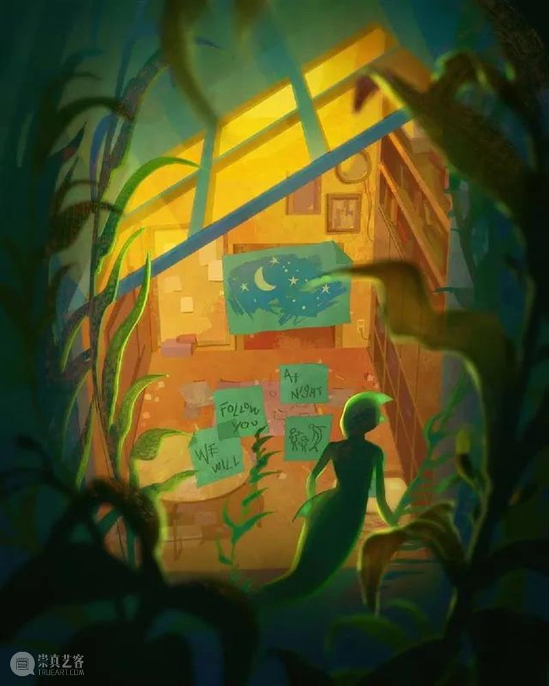 梦幻光亮的世界里  纯灰艺术 世界 数字 插画家 视觉 艺术家 背景 画家 Devin Elle Kurtz 崇真艺客