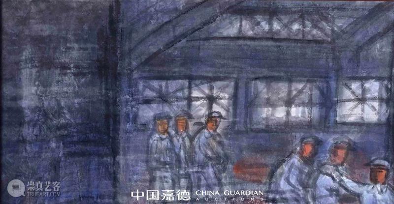 纯净美感的纪实——林风眠的《冶炼图》丨中国嘉德2021秋拍 中国嘉德拍卖 林风眠 冶炼图 美感 中国 嘉德 纪实 秋景 荷塘 水边 场景 崇真艺客