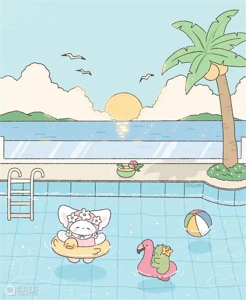 假期快乐生活图鉴  纯灰艺术 假期 图鉴 韩国 画师 gum 笔下 生活 气息 插画 治愈感 崇真艺客