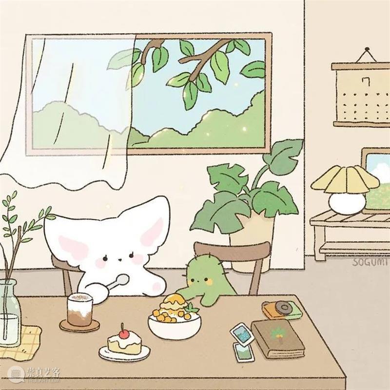 假期快乐生活图鉴  纯灰艺术 假期 图鉴 韩国 画师 gum 笔下 生活 气息 插画 治愈感 崇真艺客