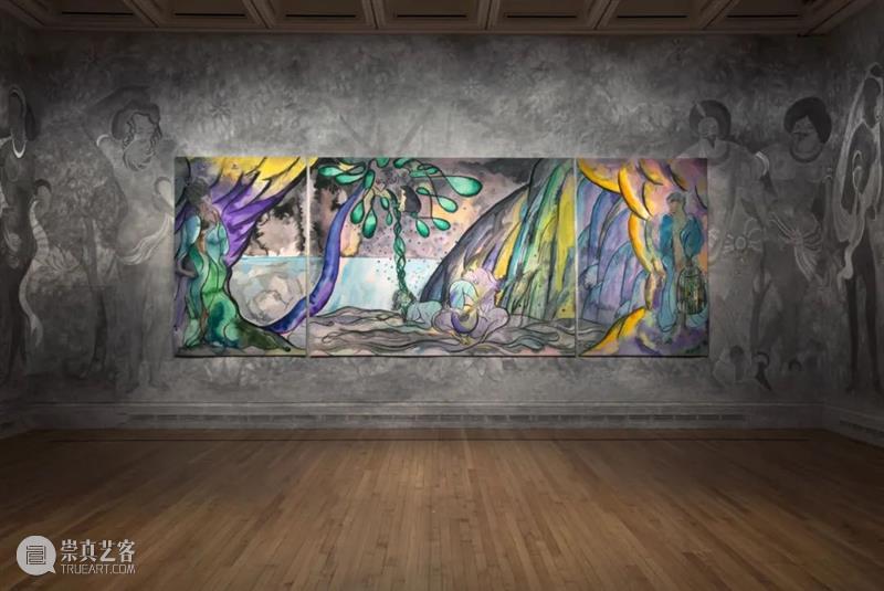 今日生日 ｜ 克里斯·奥菲利（Chris Ofili） Ofili 克里斯·奥菲利 生日 克里斯 上图 奥菲利 拉萨路 麻布 油彩 炭笔 崇真艺客