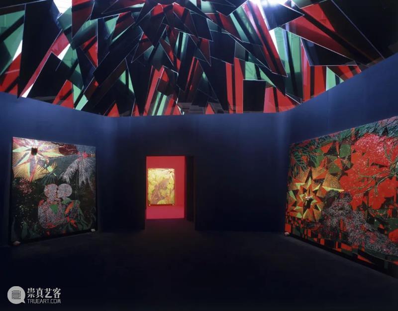 今日生日 ｜ 克里斯·奥菲利（Chris Ofili） Ofili 克里斯·奥菲利 生日 克里斯 上图 奥菲利 拉萨路 麻布 油彩 炭笔 崇真艺客