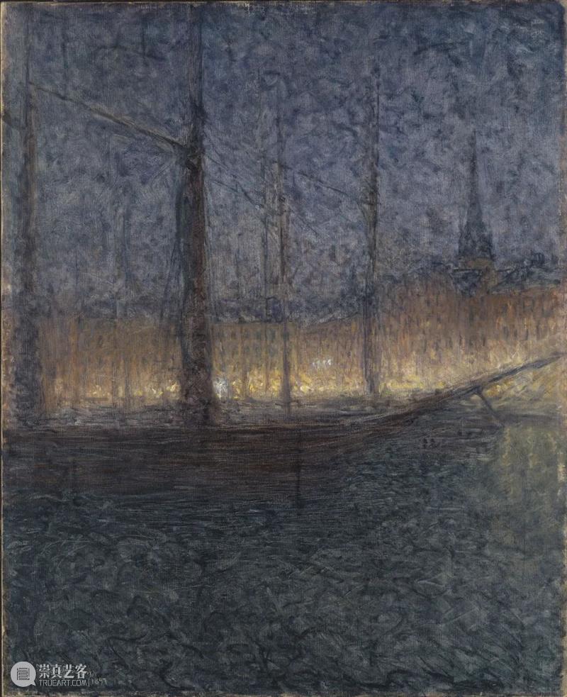 夜的旋律 旋律 瑞典 画家 Eugène Jansson 夜间 土地 蓝色 城市 景观 崇真艺客