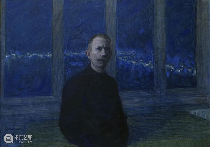 夜的旋律 旋律 瑞典 画家 Eugène Jansson 夜间 土地 蓝色 城市 景观 崇真艺客