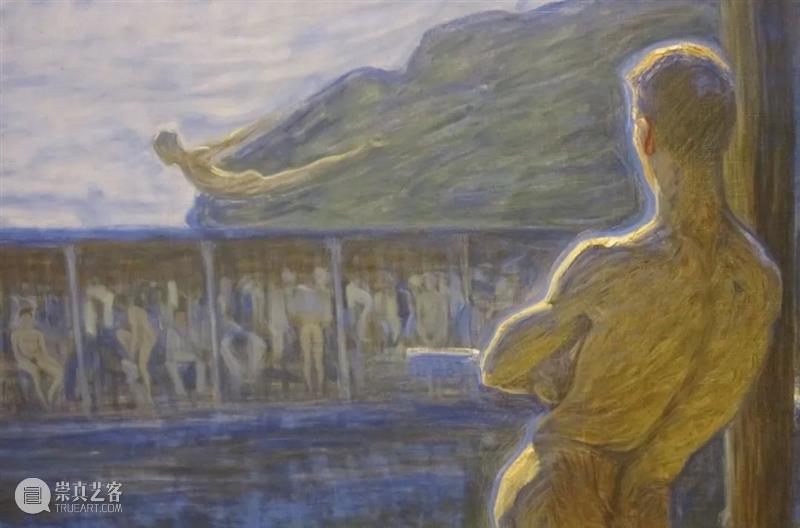 夜的旋律 旋律 瑞典 画家 Eugène Jansson 夜间 土地 蓝色 城市 景观 崇真艺客