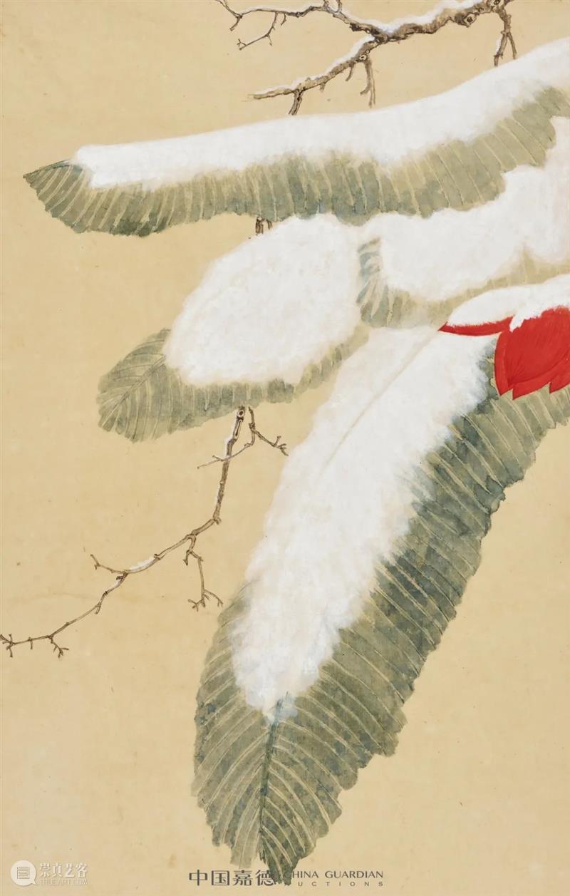 由明而宋 瑞雪丰年——谢稚柳的《瑞雪图》丨中国嘉德2021秋拍 谢稚柳 瑞雪图 中国 瑞雪丰年 嘉德 陈老莲 过程 当中 谢稚柳敏锐 陈氏花 崇真艺客