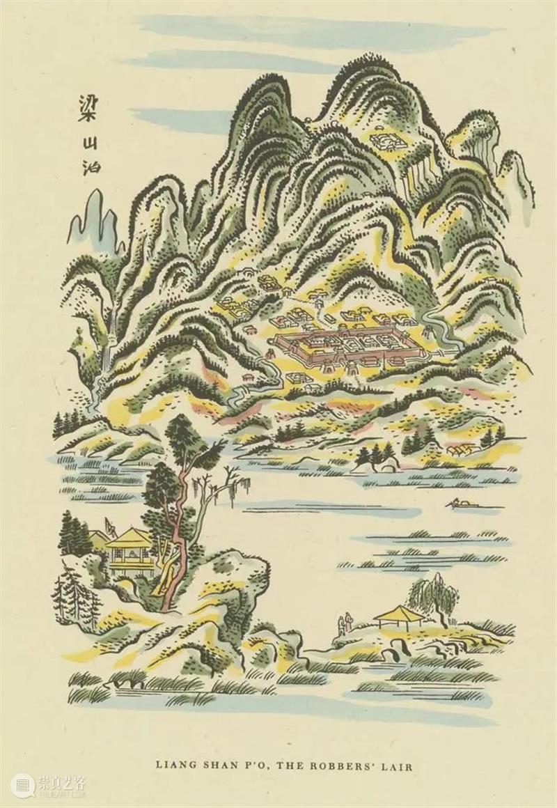 赛珍珠版的《水浒传》插图好看 赛珍珠 水浒传 插图 墨西哥 漫画家 珂弗罗 皮斯 Covarrubias 米格尔 科瓦鲁比亚斯 崇真艺客