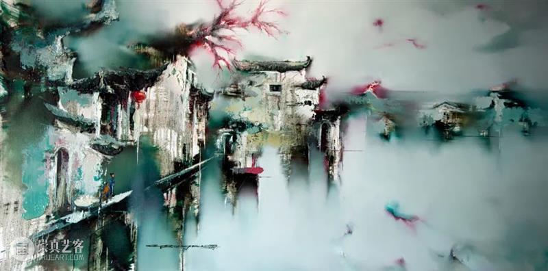 艺术上海【艺家说】| 高小云：如梦似幻的烟雨江南  艺术上海 高小云 艺术上海 烟雨江南 时间 长河 一叶扁舟 地方 江南 千意染曲 油画 崇真艺客