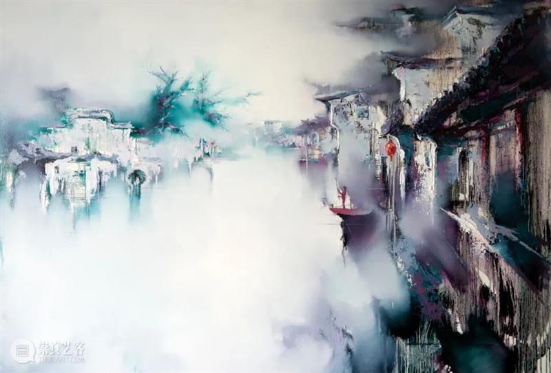 艺术上海【艺家说】| 高小云：如梦似幻的烟雨江南  艺术上海 高小云 艺术上海 烟雨江南 时间 长河 一叶扁舟 地方 江南 千意染曲 油画 崇真艺客