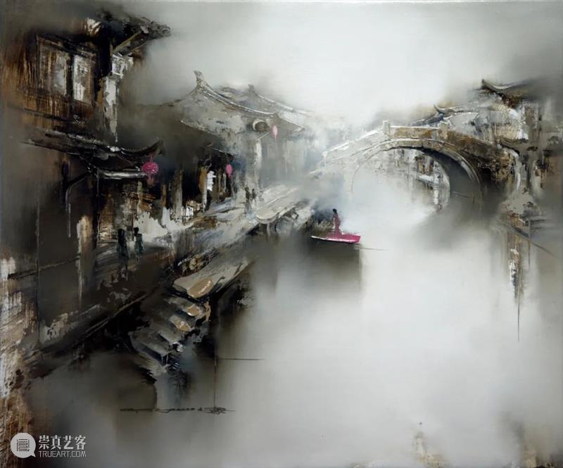 艺术上海【艺家说】| 高小云：如梦似幻的烟雨江南  艺术上海 高小云 艺术上海 烟雨江南 时间 长河 一叶扁舟 地方 江南 千意染曲 油画 崇真艺客