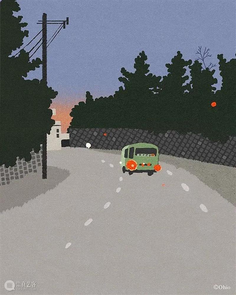 小日子  纯灰艺术 小日子 韩国 画师 ohio ooooo 插画 配色 画面 生活 安静 崇真艺客