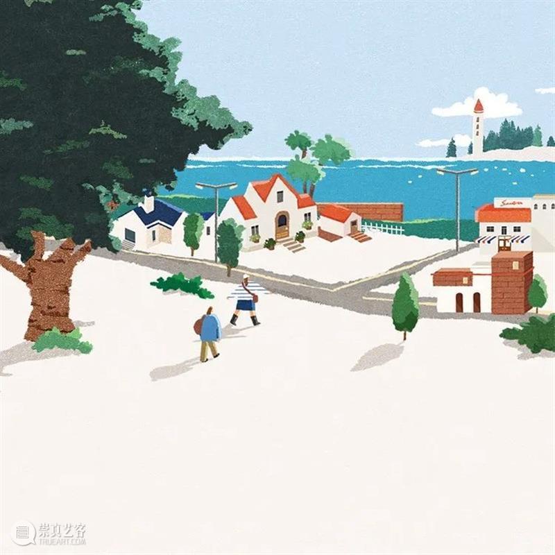 小日子  纯灰艺术 小日子 韩国 画师 ohio ooooo 插画 配色 画面 生活 安静 崇真艺客