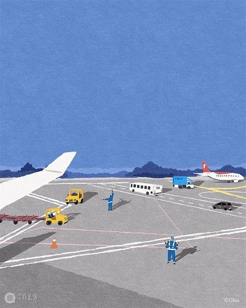 小日子  纯灰艺术 小日子 韩国 画师 ohio ooooo 插画 配色 画面 生活 安静 崇真艺客