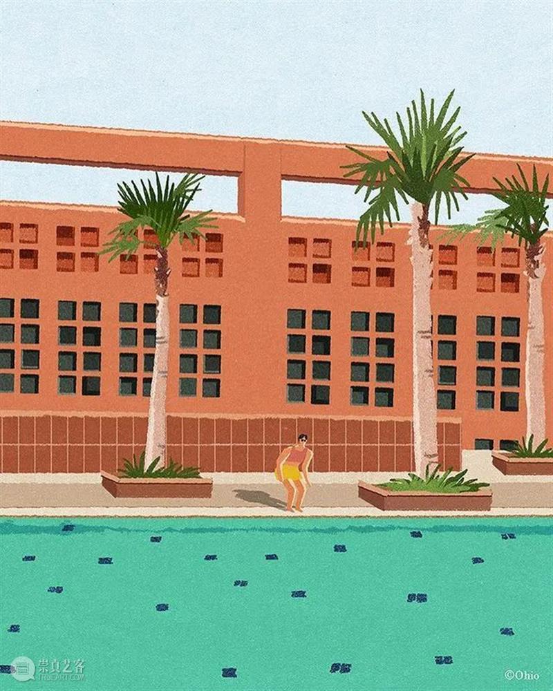 小日子  纯灰艺术 小日子 韩国 画师 ohio ooooo 插画 配色 画面 生活 安静 崇真艺客