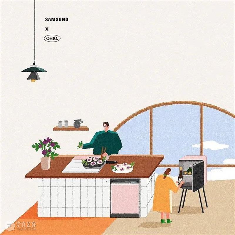 小日子  纯灰艺术 小日子 韩国 画师 ohio ooooo 插画 配色 画面 生活 安静 崇真艺客