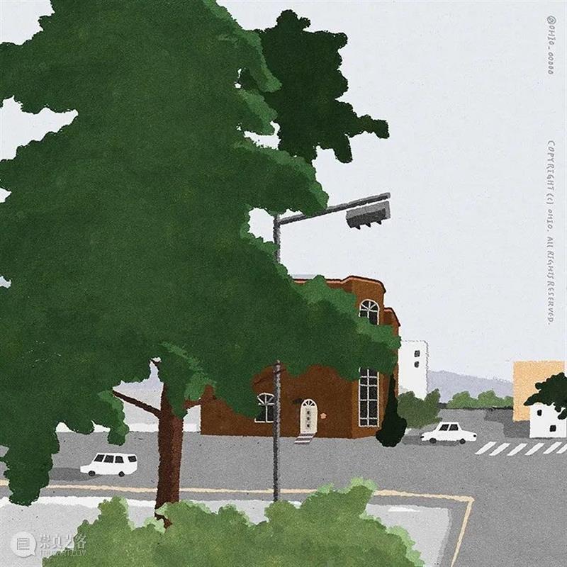 小日子  纯灰艺术 小日子 韩国 画师 ohio ooooo 插画 配色 画面 生活 安静 崇真艺客