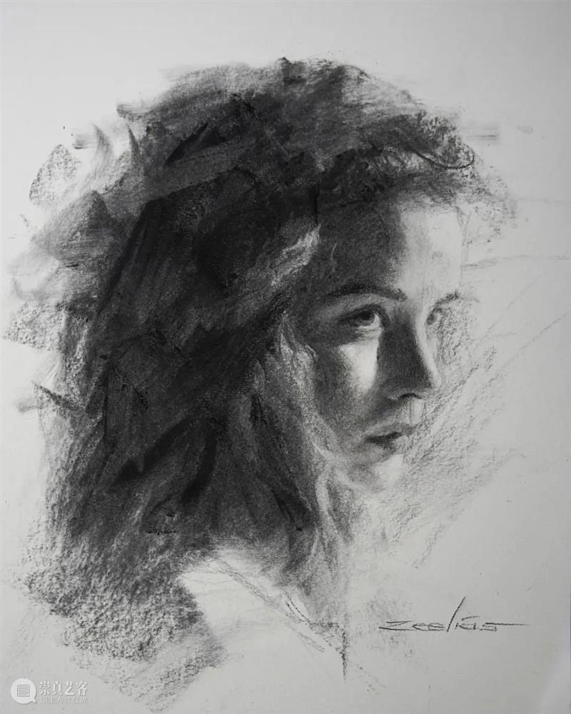 【经典素描肖像】全都是美女，画面效果太赞了 ~ 素描 肖像 美女 画面 效果 END 崇真艺客