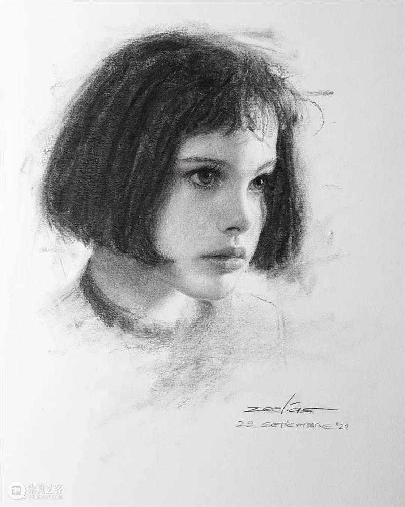 【经典素描肖像】全都是美女，画面效果太赞了 ~ 素描 肖像 美女 画面 效果 END 崇真艺客