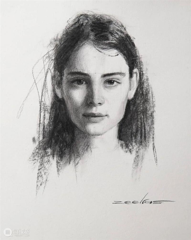 【经典素描肖像】全都是美女，画面效果太赞了 ~ 素描 肖像 美女 画面 效果 END 崇真艺客