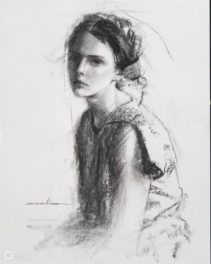 【经典素描肖像】全都是美女，画面效果太赞了 ~ 素描 肖像 美女 画面 效果 END 崇真艺客