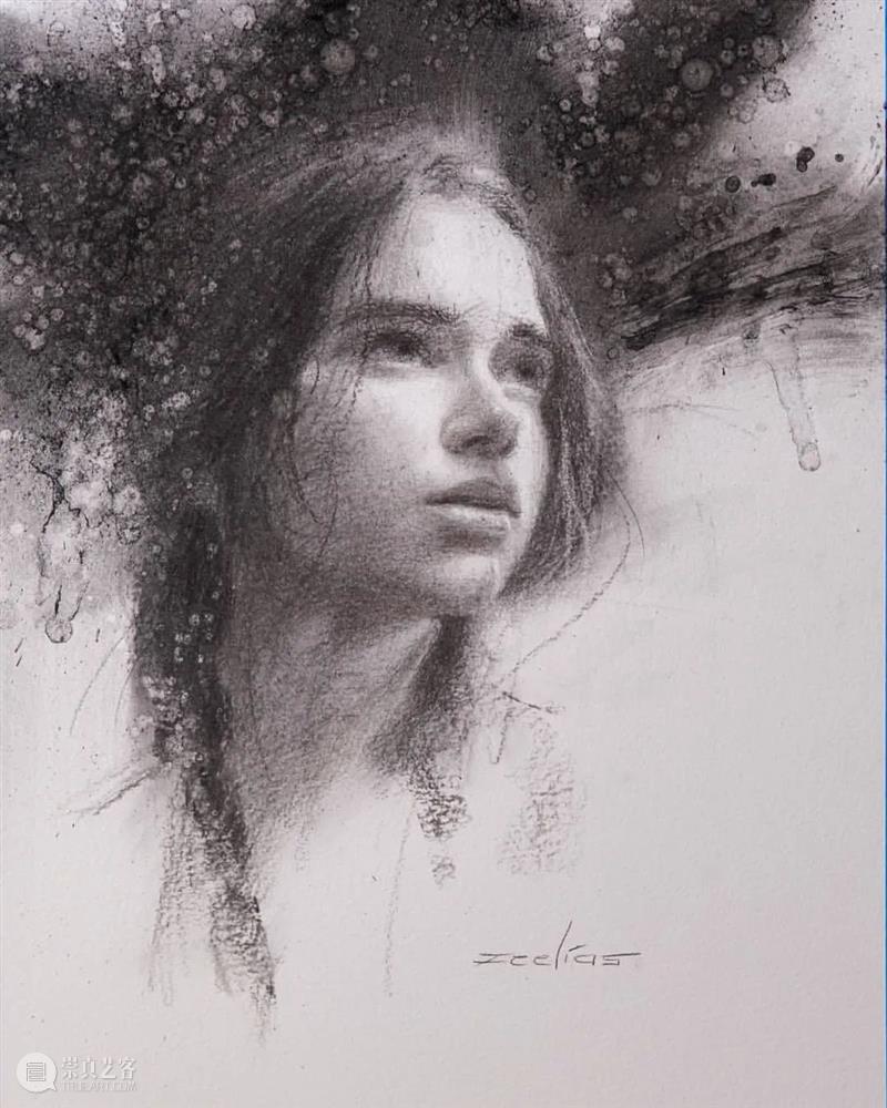【经典素描肖像】全都是美女，画面效果太赞了 ~ 素描 肖像 美女 画面 效果 END 崇真艺客