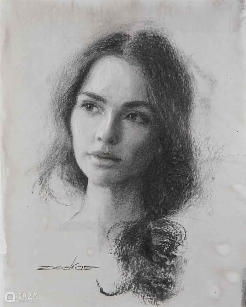 【经典素描肖像】全都是美女，画面效果太赞了 ~ 素描 肖像 美女 画面 效果 END 崇真艺客