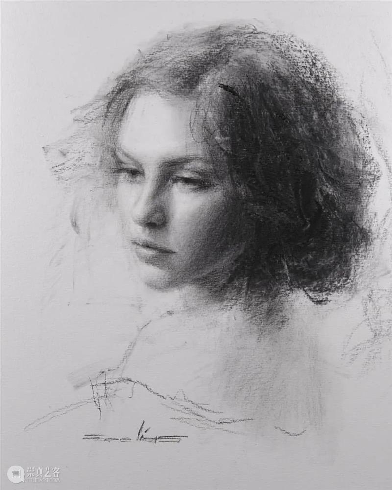 【经典素描肖像】全都是美女，画面效果太赞了 ~ 素描 肖像 美女 画面 效果 END 崇真艺客