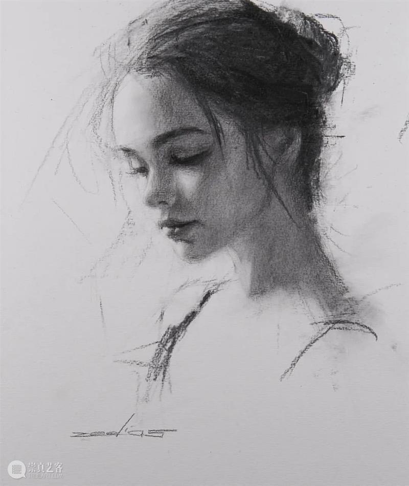 【经典素描肖像】全都是美女，画面效果太赞了 ~ 素描 肖像 美女 画面 效果 END 崇真艺客