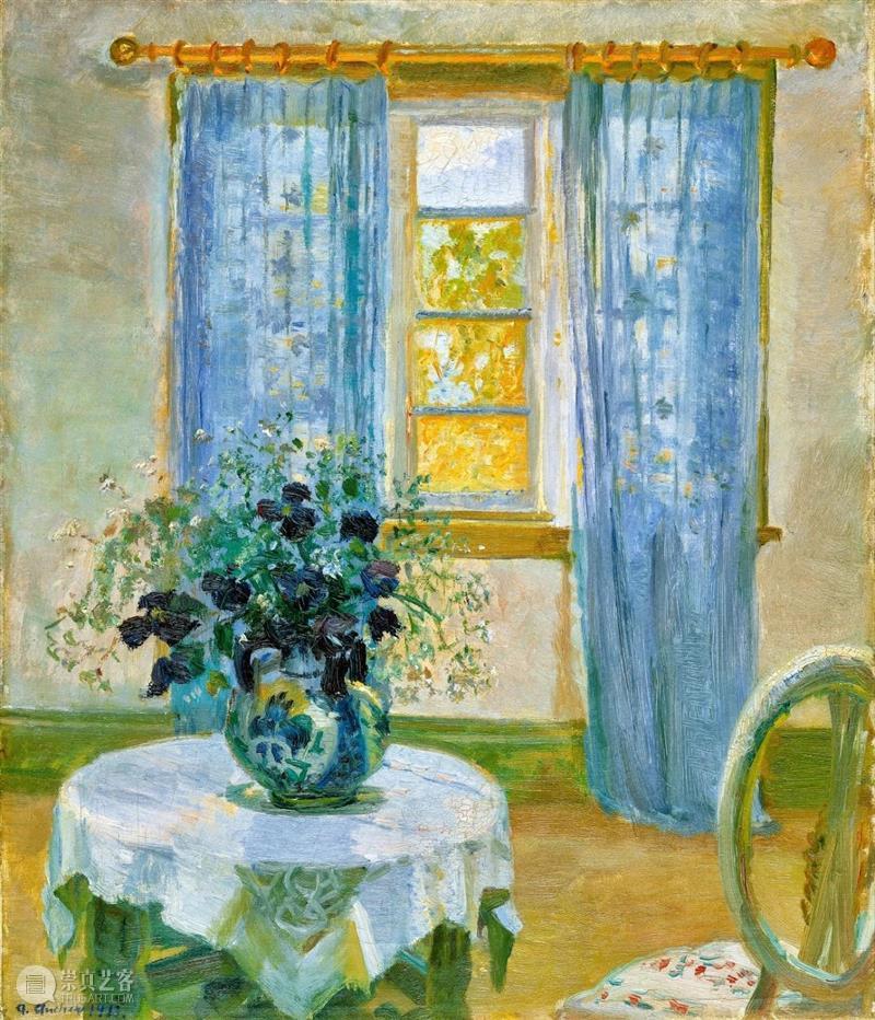 秋日的光  纯灰艺术 秋日 丹麦 画家 Anna Ancher 室内 渔民 妇女 儿童 日常生活 崇真艺客