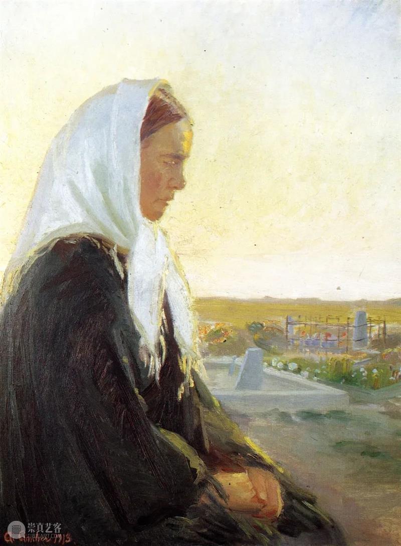 秋日的光  纯灰艺术 秋日 丹麦 画家 Anna Ancher 室内 渔民 妇女 儿童 日常生活 崇真艺客